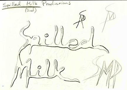 Spilled Milk Productions logo sketch